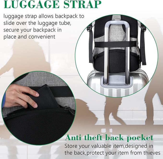MATEIN Extra Large 18.4 Inch Laptop Backpack, Travel Computer Backpack TSA - Image 6