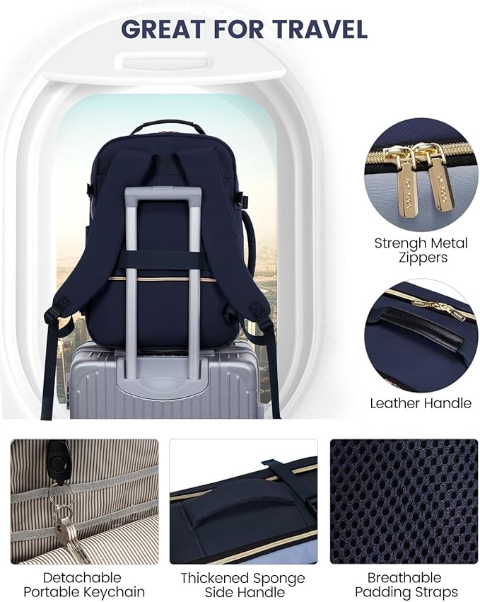 LOVEVOOK 56L Travel Backpack for Women & Men, Airline Approved Carry On Luggage - Image 8