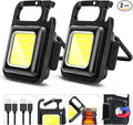 MAKDAK COB Rechargeable Keychain Flashlight 2Pack, High Lumen Super Bright LED by MAKDAK