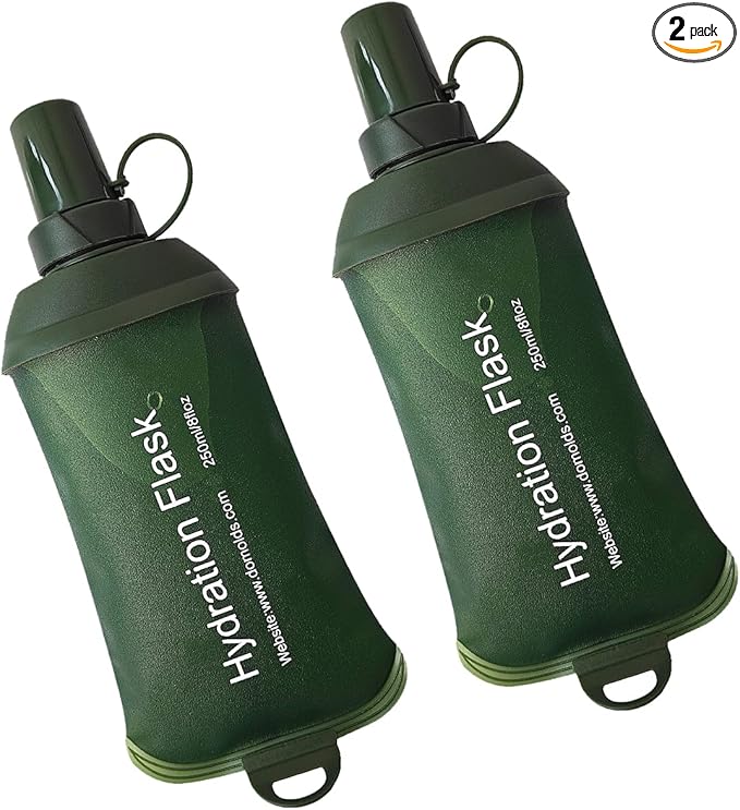WILDREEDS 250ml Soft Flask, TPU Collapsible Soft Water Bottle by WILDREEDS