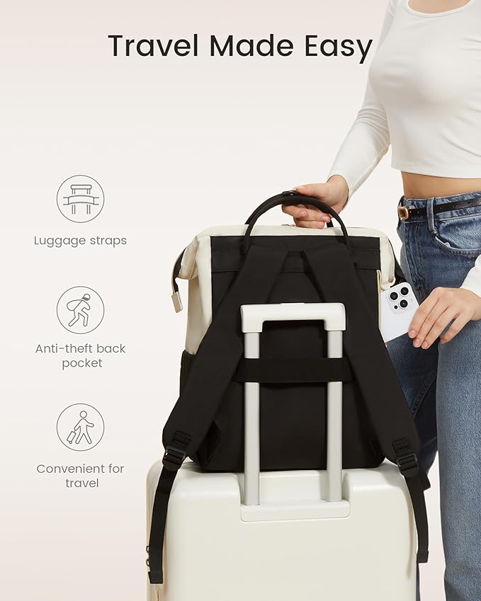 LOVEVOOK Laptop Backpack for Women, 17 Inch Work Business Backpacks Purse - Image 8