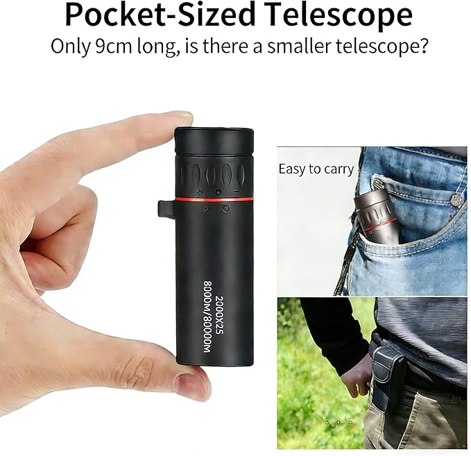 Mini Monocular Telescope, 25X High Definition HD - Image 4