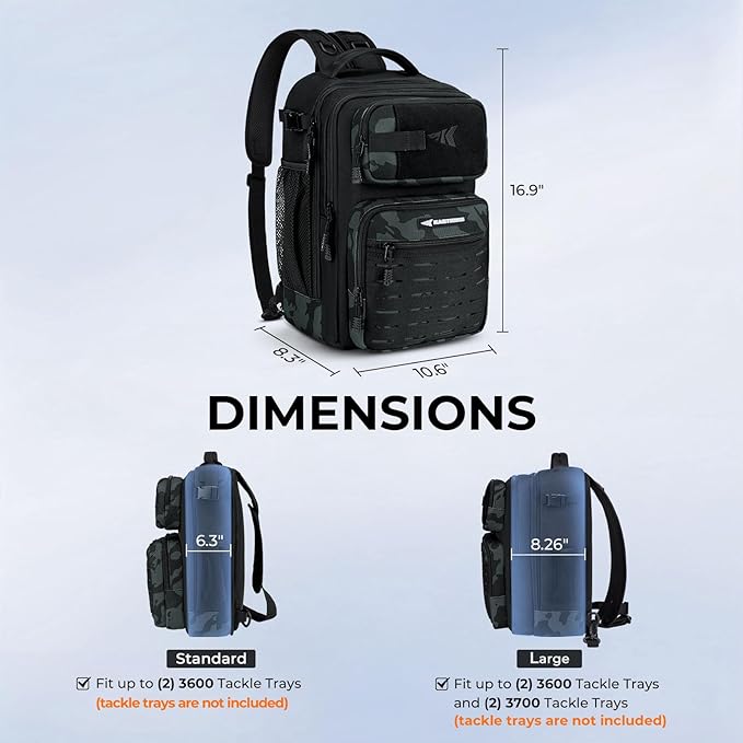 KastKing BlowBak Tactical Sling Tackle Bag-Lightweight Fishing Backpack Storge - Image 2