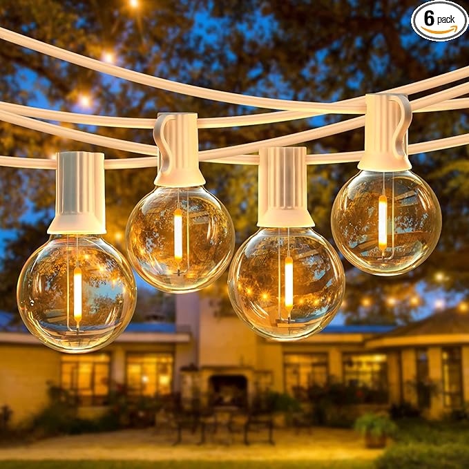 50FT LED G40 Globe String Lights White, Shatterproof Outdoor Patio String by WelcometoVerRon
