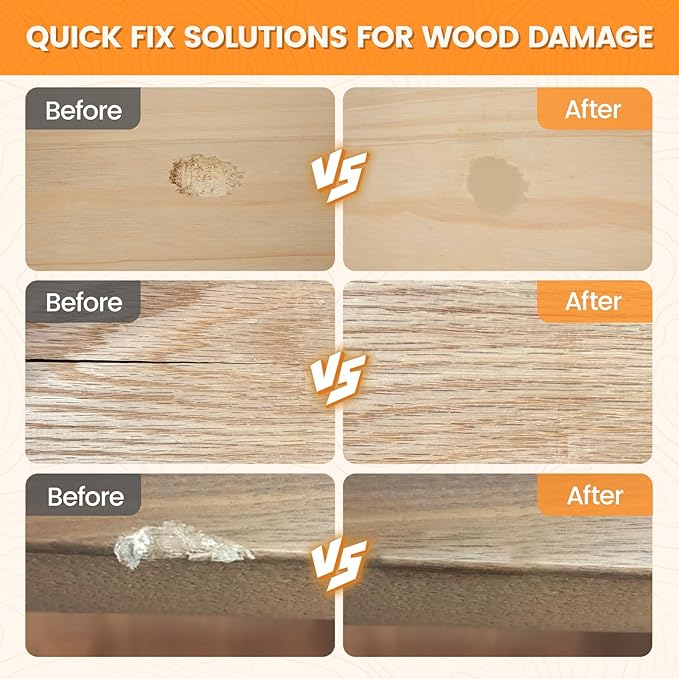 Wood Filler, Wood Repair Kit, 16 Ounce Paintable & Stainable Wood Putty Filler - Image 4