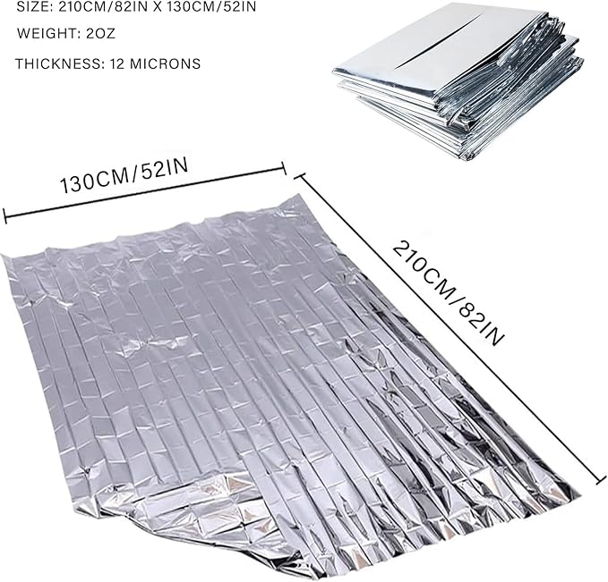 Emergency Blankets Pack of 10 – Mylar Thermal Space Blanket - Image 9