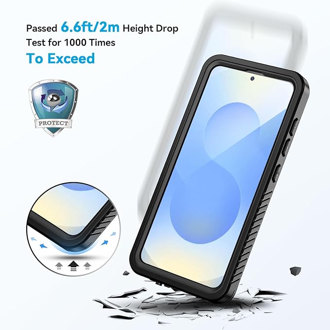 Lanhiem for Samsung Galaxy S25 Phone Case, IP68 Waterproof Dustproof, Built-in - Image 3