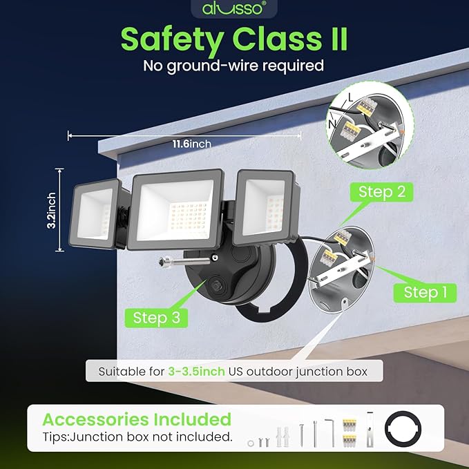ALUSSO Dusk to Dawn Outdoor Lighting, 120V 40W 4000LM Dusk Till Dawn Outdoor - Image 8