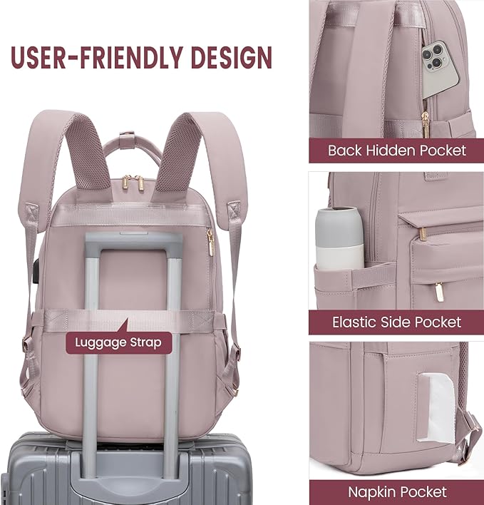 LOVEVOOK Laptop Backpack for Women 15.6 Inch Laptop Bag - Image 3