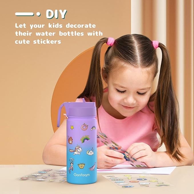 Kids Water Bottle, Stainless Steel Vacuum Insulated cup, Kids Water Bottle - Image 2