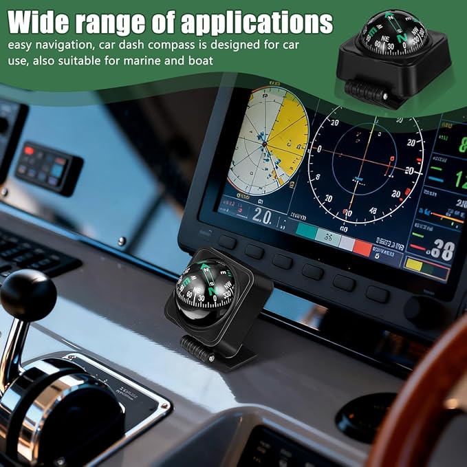 DOITOOL Car Compass Portable Auto Dashboard Ball Compass - Image 6