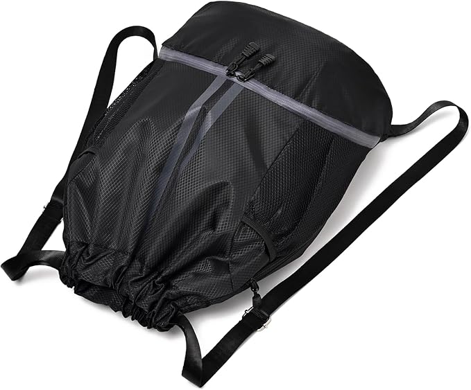 LOKAPEGY Black Drawstring Gym Bag - Image 5