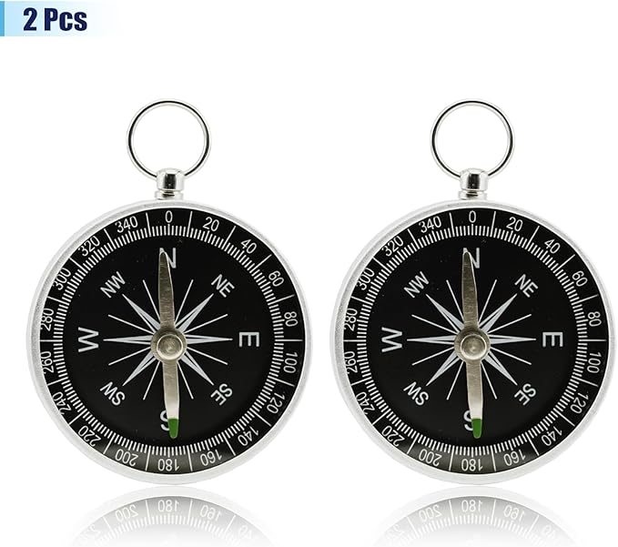 Pocket Compass, 2 Pieces Mini Compass - Image 3