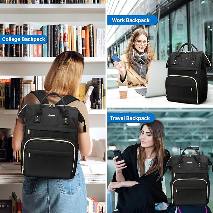 LOVEVOOK Laptop Backpack Women, 15.6 Inch Work Backpack Woman - Image 5