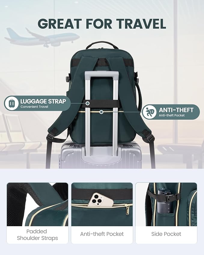 LOVEVOOK Travel Backpack for Women & Men 40L, Airline Approved Carry On - Image 6