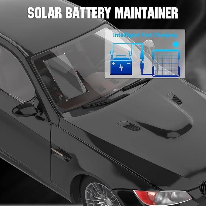 OYMSAE 12V Solar Battery Charger ，5W Waterproof Solar Battery Maintainer - Image 5