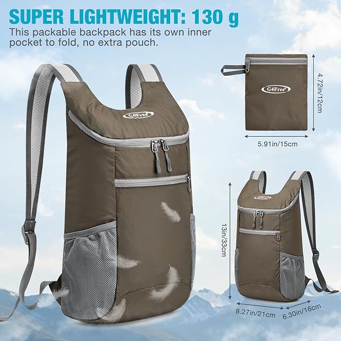 G4Free Lightweight Packable Hiking Backpack - Image 4