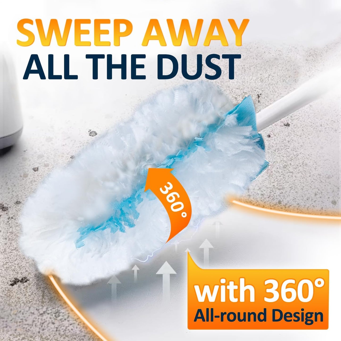 20 Duster Refills & 2 Handle for Cleaning Home & Car, Heavy Duty Multi Surface Duster Refills for Office, Blinds