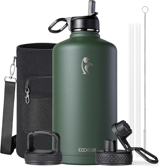 Coolflask 128 oz Gallon Water Bottle Insulated by Coolflask