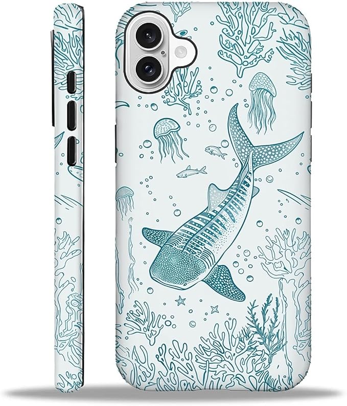 for iPhone 16 Plus Case, HH2 Ocean Whale Shark Hybrid 2 Layer Hard Shell by Unknown