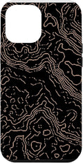 Topography Black & Brown Abstract Pattern Topographic Map Case by Unknown