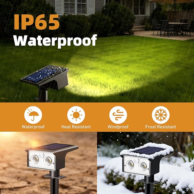 btfarm Solar Spot Lights Outdoor Waterproof, 3 Modes Motion Sensor Lights - Image 4