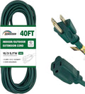 40FT Outdoor Extension Cord-16/3 SJTW Durable Green Extension Cable by HONDERSON