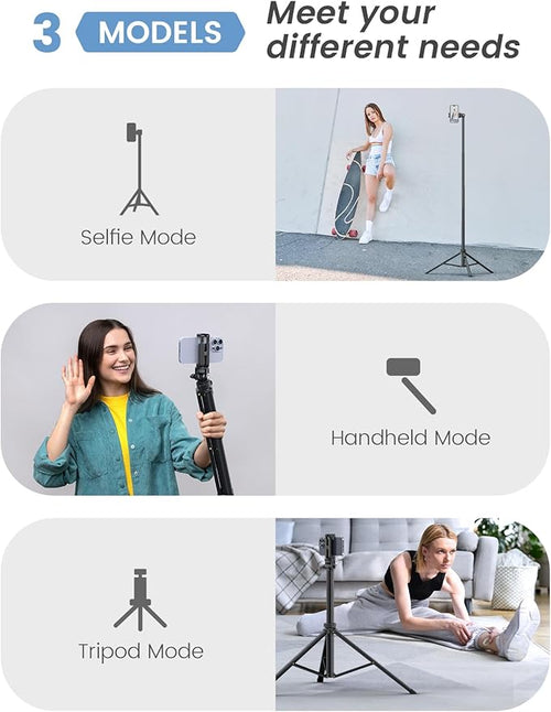 86'' Phone Tripod & Selfie Stick, Tripod - Image 2