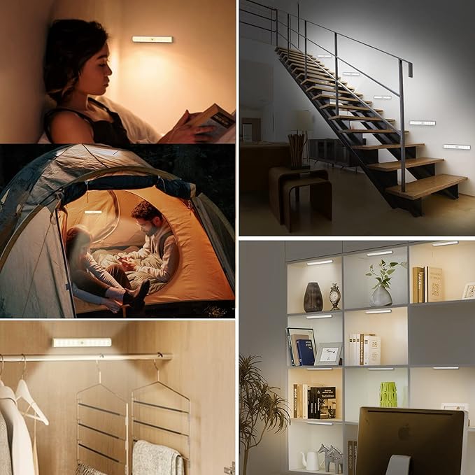 Remote Control RGB Lights Under Cabinet Lighting Rechargeable, 48-LED Wireless - Image 8