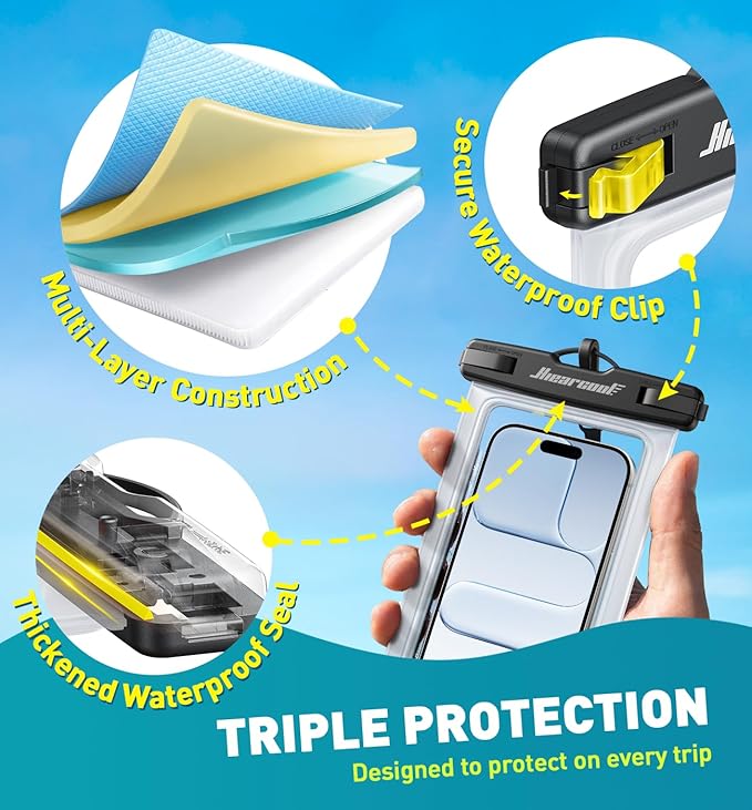 Hiearcool Waterproof Phone Pouch 2 Pack, IPX8 Dry Bag - Image 6