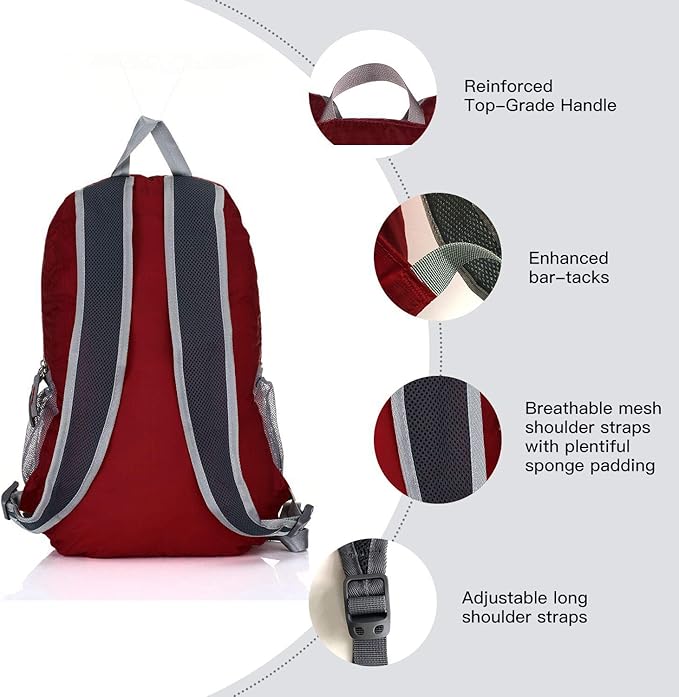 Outlander Packable Handy Lightweight Travel Hiking Backpack - Image 4