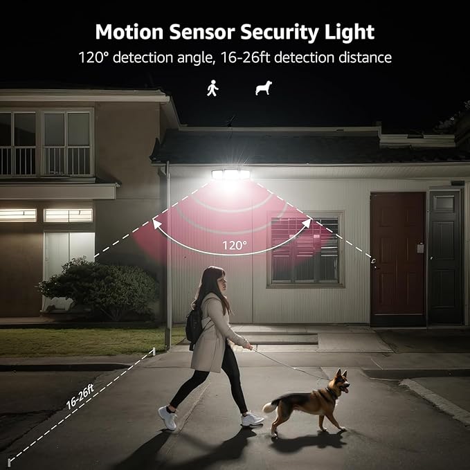 Lepro Solar Lights for Outside, WL5000 Motion Activated Security Lights - Image 4