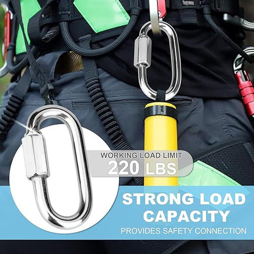 6 Pcs 2 Inch 316 Heavy Duty Stainless Steel Chain Quick Links, 650 Lbs Capacity - Image 2