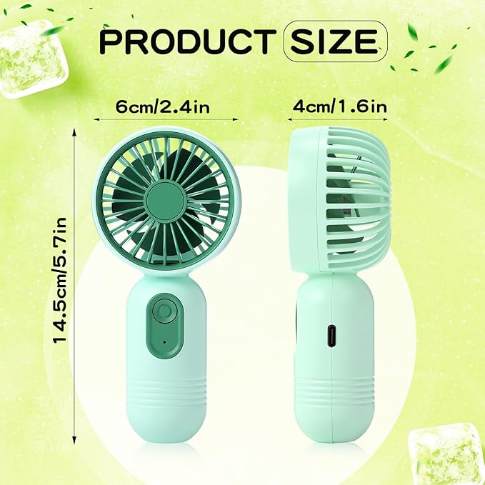 Rossesay 6 Pcs Mini Portable Fan Bulk Cute Handheld Lightweight Small Little - Image 2