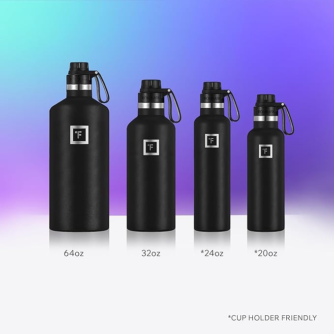 IRON °FLASK Camping & Hiking Hydration Flask - 64 oz Bubble Gum - Image 6