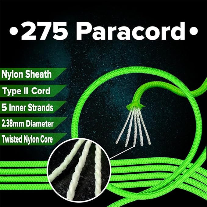 Paracord Planet 100 Feet Tactical 5-Strand Nylon Core 275-Lb Tensile Strength - Image 3