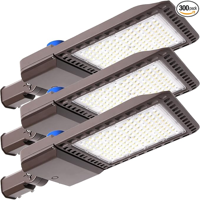 300W LED Parking Lot Light Outdoor 45000LM Bright Dusk to Dawn FloodLights by BIRITALO