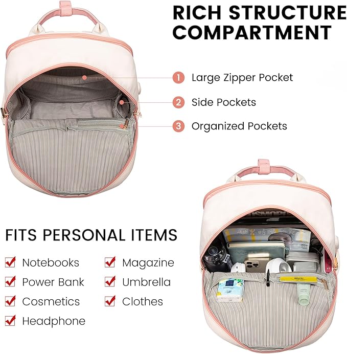 LOVEVOOK Laptop Backpack for Women, 15.6 Inch Laptop Bag - Image 4