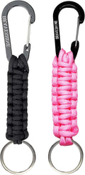 BRAVESHINE Paracord Keychain Carabiner Clip, D Ring Lanyard Hanger Stroller Hook by BRAVESHINE
