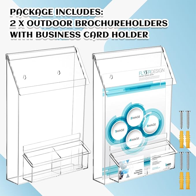 Barydat 2 Pieces Outdoor Brochure Holder - Image 3