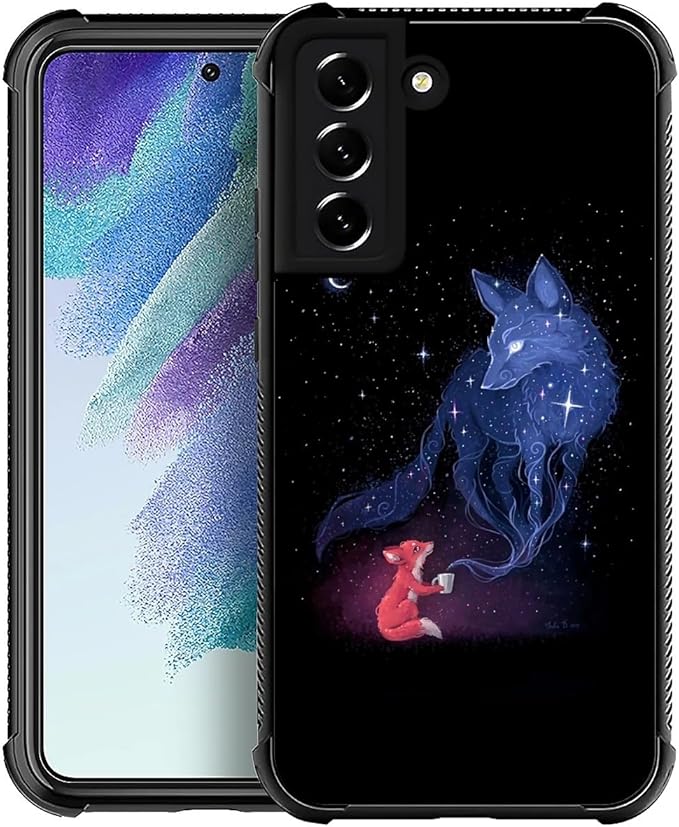 for Samsung Galaxy S22 Plus Case, Galaxy Fox Wolf Pattern Graphic Design Girl by FKBRCL4U