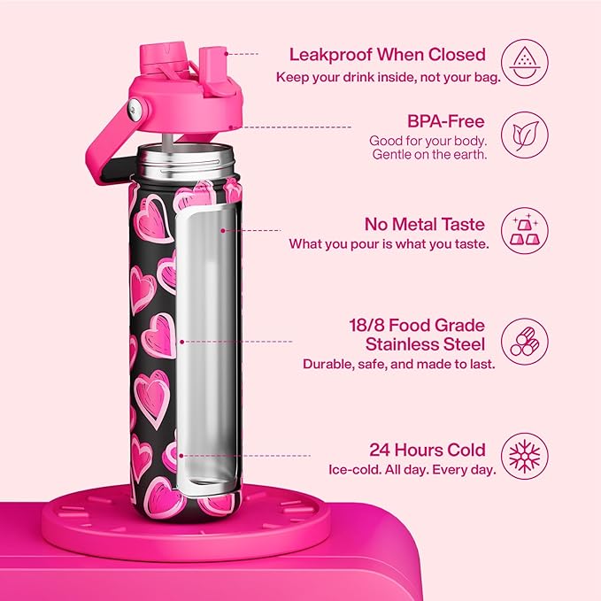 ENCOOL Valentine's Day Insulated Water Bottle - Image 5