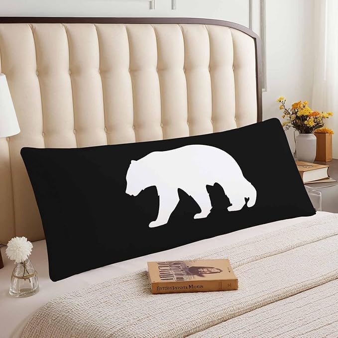 20"X54" Body Pillow Case Bear, Polar Bear Side Sleeper Body Pillow Covers Long - Image 3