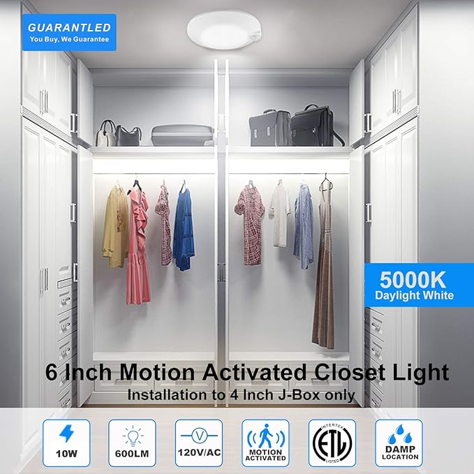 Closet Lights Motion Sensored, LED Closet Light Motion Activated, 5000K - Image 3