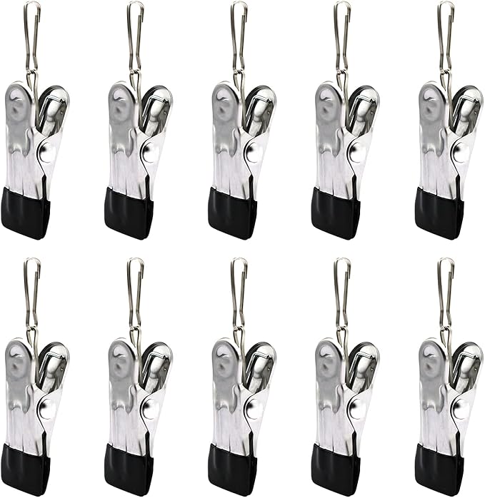 10PCS Small Clothes Pin with Hook by BERYLER