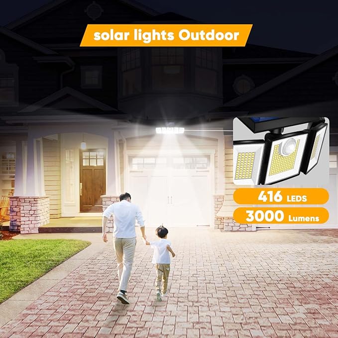 Solar Motion Lights Outdoor - - Image 2