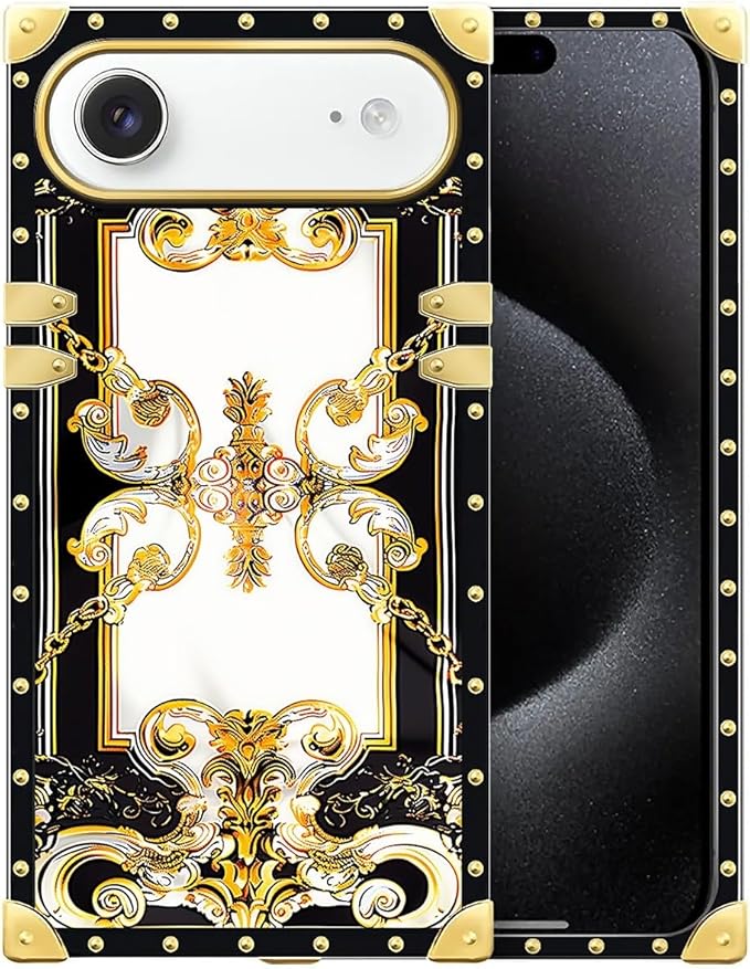 for iPhone 17 Air Case Luxury Golden Decoration by Unknown