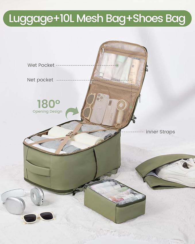 LOVEVOOK 40L Travel Backpack for Women & Men, Airline Approved Carry On Backpack - Image 3
