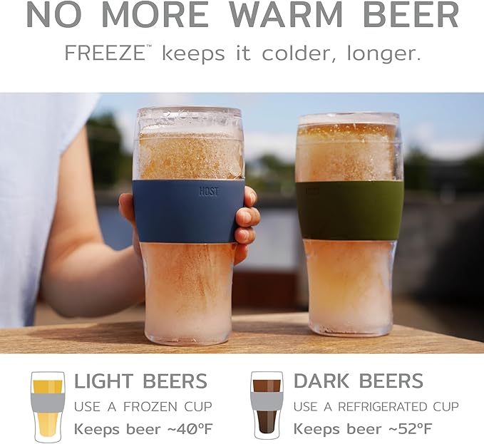 Host Freeze, Frozen Mugs, Freezable Pint Set, Beer Keep Your Drinks Cold - Image 2