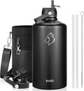 BUZIO 1 Gallon Water Jug with Straw Handle Lid, 128oz Water Bottle Stainless by BUZIO